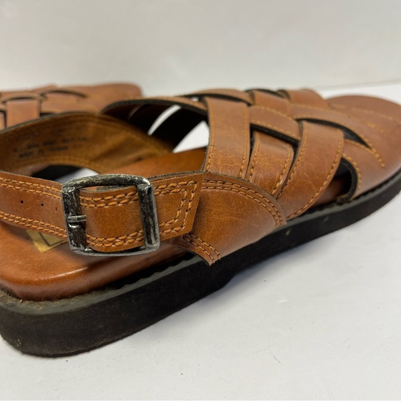 Vintage Kinsman 100% Leather Fisherman Sandals Men Size 8 - Picture 6 of 8